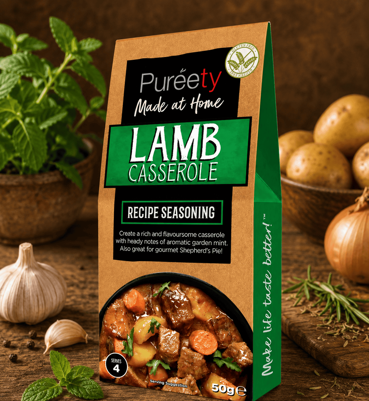 Pureety Made at Home Lamb Casserole Recipe Seasoning 50g Gluten Free Recipe Mix