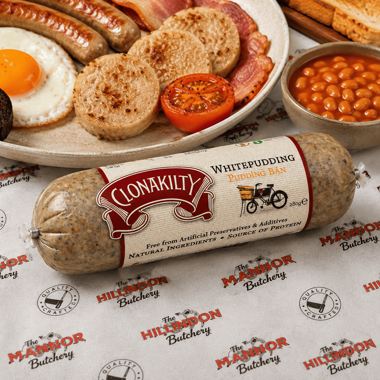 Clonakilty White Pudding 280g Irish white pudding