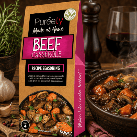Pureety Made at Home Beef Casserole Recipe Seasoning 50g Gluten Free Recipe Mix