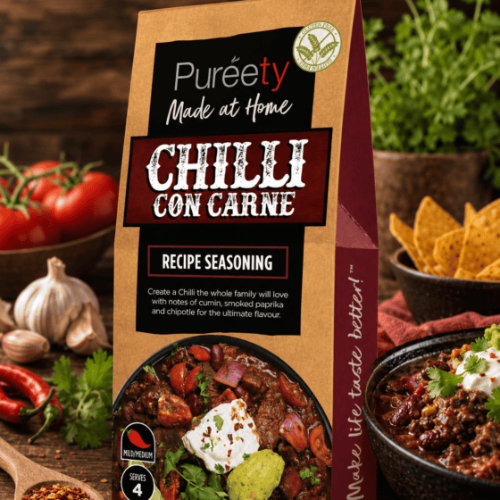 Pureety Made at Home Chilli Con Carne Recipe Seasoning 50g Gluten Free Recipe Mix