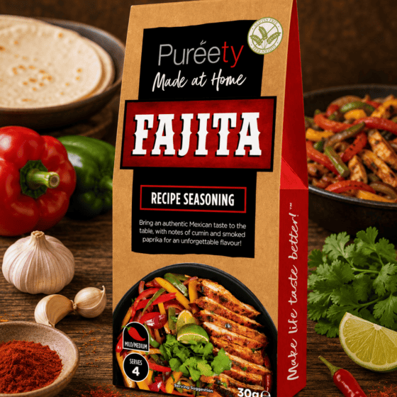 Pureety Made at Home Fajita Recipe Seasoning 50g Gluten Free Tex-Mex Seasoning