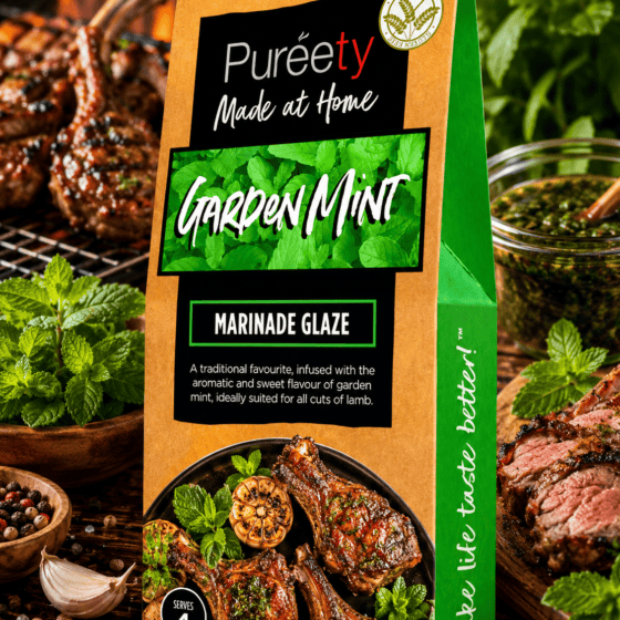 Pureety Made at Home Garden Mint Marinade Glaze 40g gluten free mint glaze for lamb