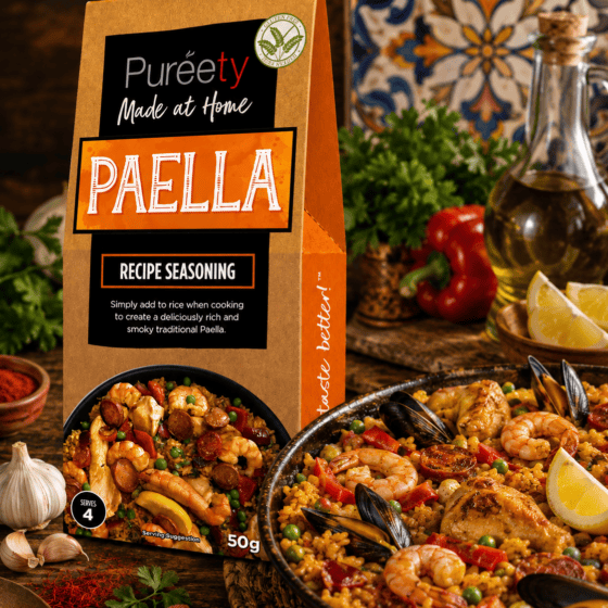 Pureety Made at Home Paella Recipe Seasoning 50g Gluten Free Spanish Recipe Mix