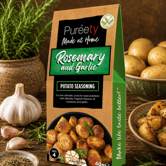 Pureety Made at Home Rosemary & Garlic Potato Seasoning 40g Gluten Free Roast Potato Seasoning
