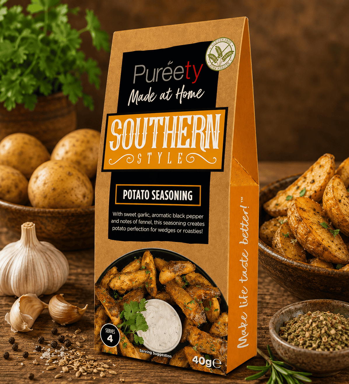 Pureety Made at Home Southern Style Potato Seasoning 50g Gluten Free Seasoning