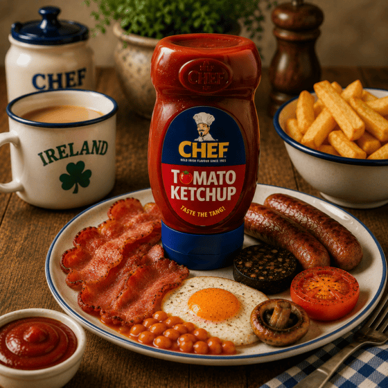 Chef Ketchup 390g squeezy bottle Irish tomato ketchup