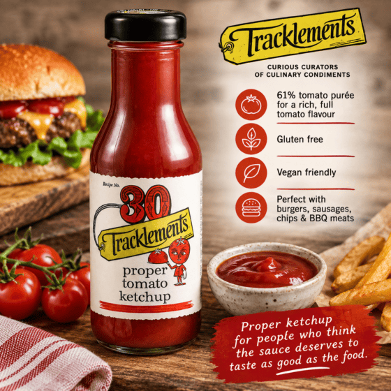 Tracklements Proper Tomato Ketchup 290g product information